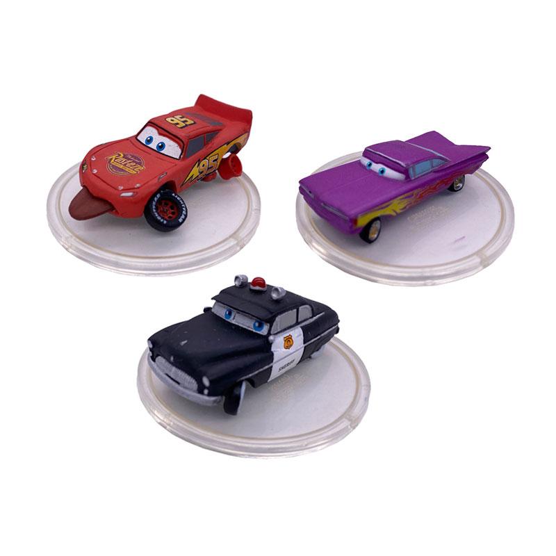 Pixar Cars Mcqueen Sheriff Flo Doc Hudson Luigi Guido Ramone Plastikmodell Kuchenverzierung Räder Können Sich Nicht Bewegen Kindergeschenk