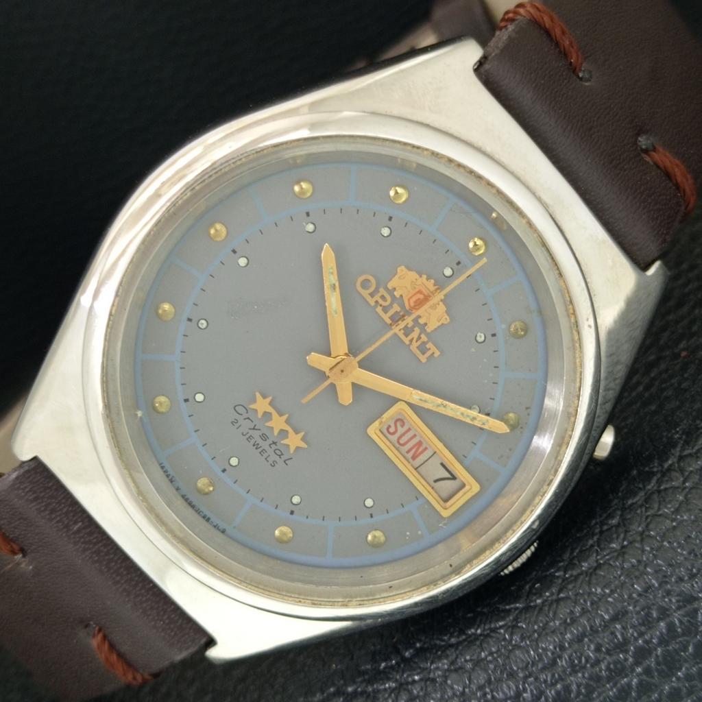 ORIENT CRYSTAL AUTOMATIC 46943 ВИНТАЖНЫЕ ЯПОНСКИЕ МУЖСКИЕ ЧАСЫ С ОРИГИНАЛЬНЫМ ЦИФЕРБЛАТОМ a704933-1