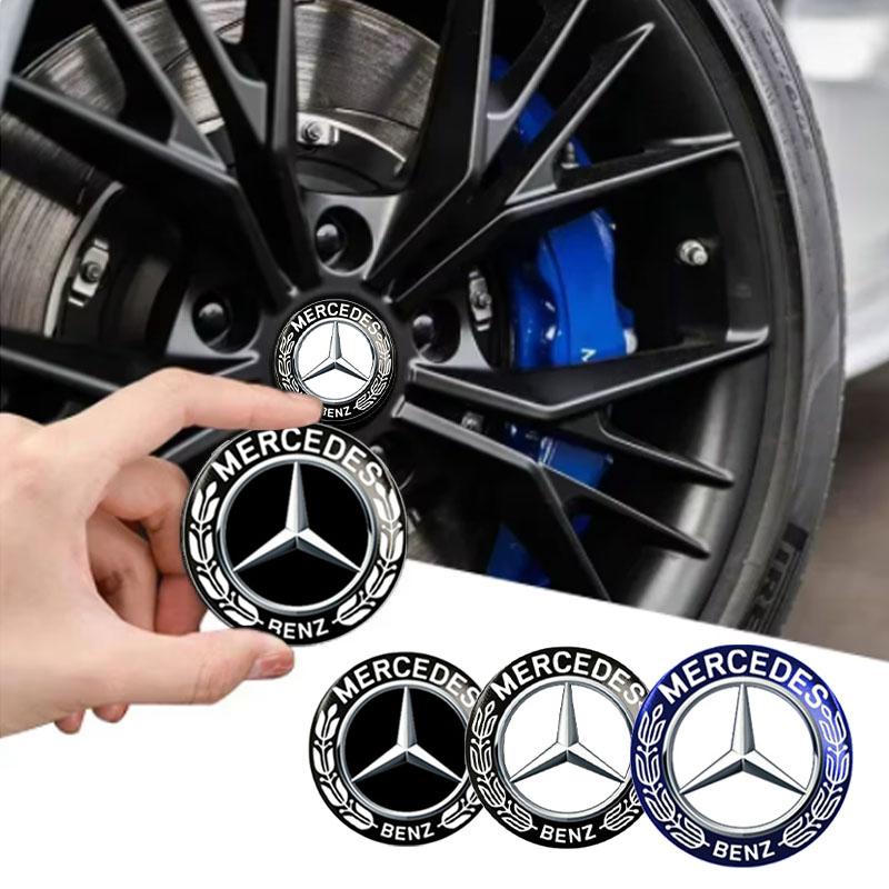 56mm Car Wheel Center Hub Cap Rim Cover Emblem Stickers For Mercedes Benz S320 W164 W203 W204 W168 C180 E320 Car Accessories CL1