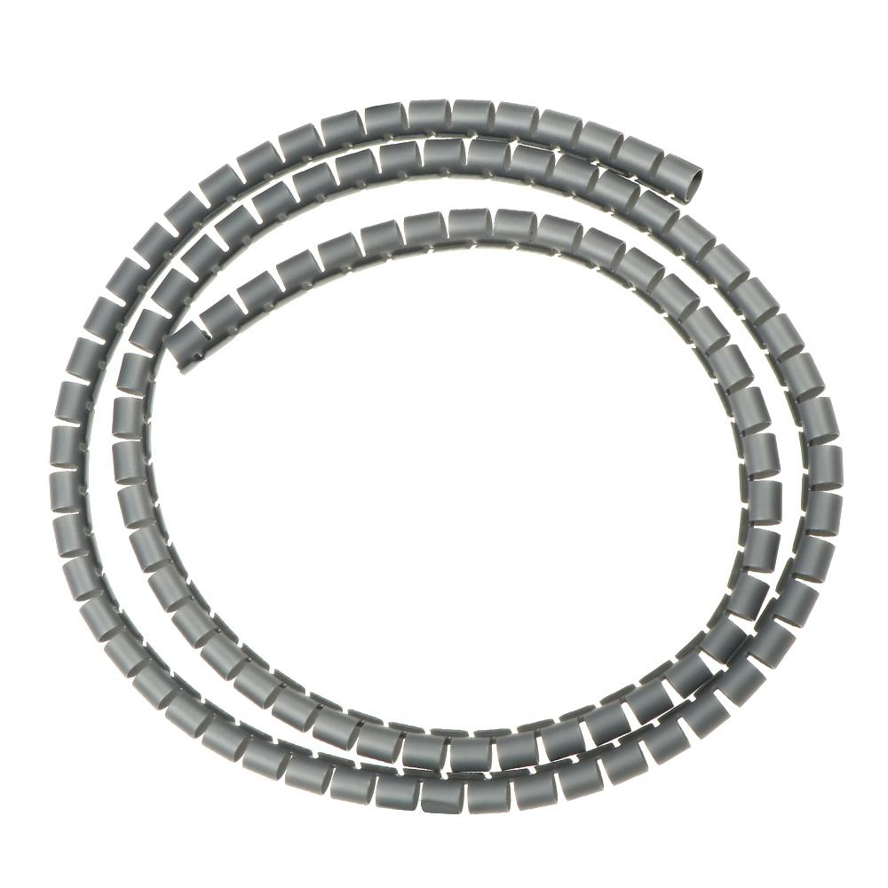 Cover Tube Flame Retardant Wrap Tube Wire Protector Spiral Wire Organizer Pipe Protection Line Organizer 8mm серый