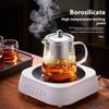GIANXI Flower Teapot Open Flame Heating Glass Teapot Filter Tea Cup High Temperature Coffee Pot Coffee Cup Home Tea Set