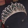New popular wedding tiara crown luxury baroque rhinestone alloy