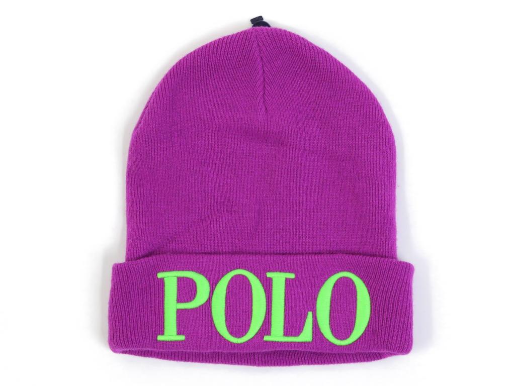 Ralph and POLO Logo Knit Cap (Polo Lauren) Men's Women's 0108686-PURPLE [Used]