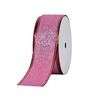 In Stock Cotton Jacquard 10 Yards 38mm Glitter Grosgrain Ribbon Eco-friendly Christmas Ribbon Wire Edge 4 Colors Custom Logo