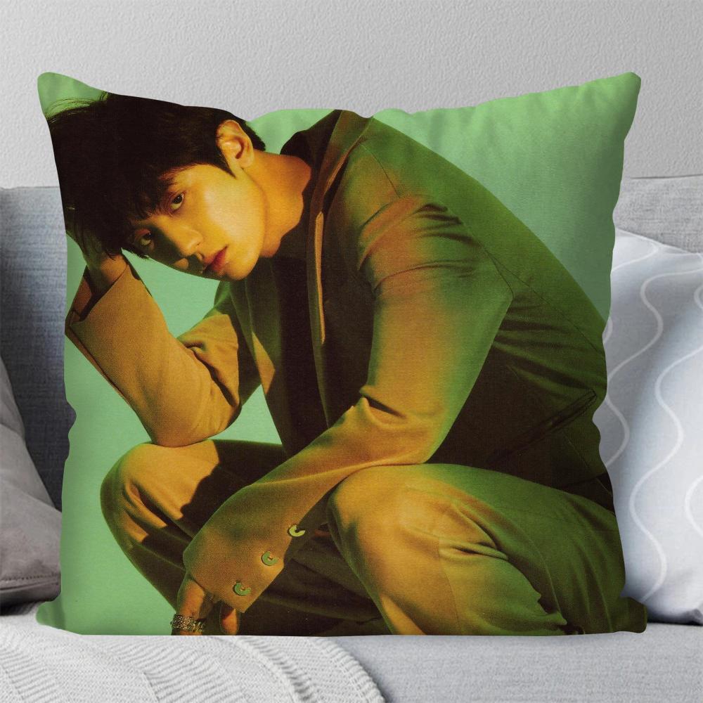 Koreanischer Sänger Star Park Chanyeol Kissenbezug Quadratisches Kissen Schlafzimmer Sofa Freizeit Komfort Kissen Wohnzimmer Heimdekoration 40X40