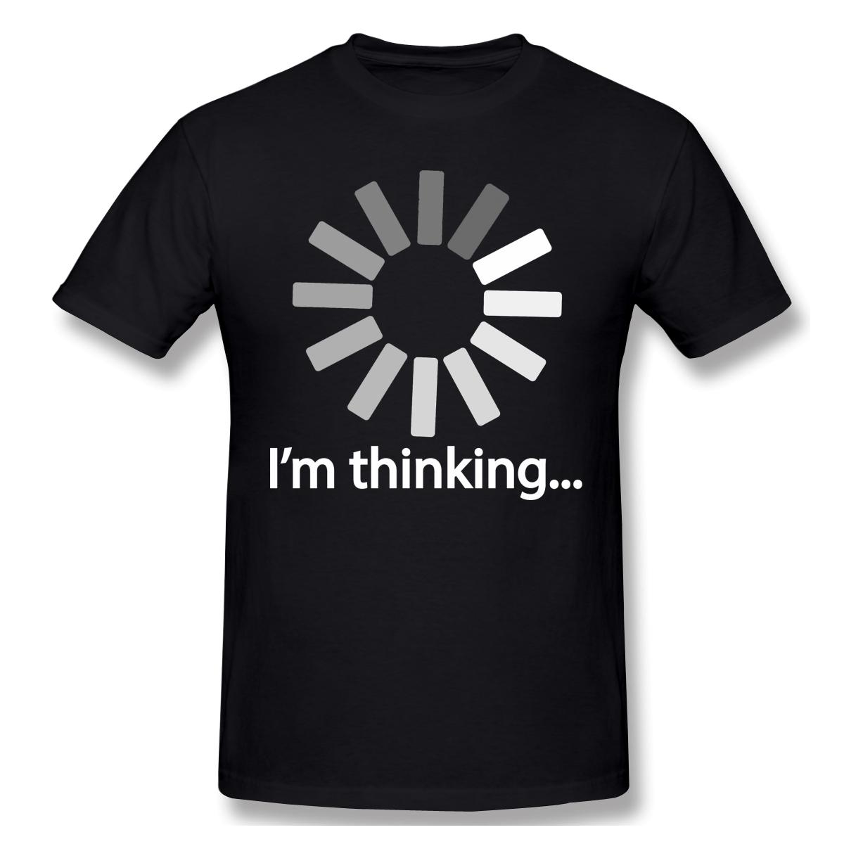 

I Am Thinking Loading Computer Tshirt Print Cotton Funny T Shirts High School Girls Men Fashion Streetwear - Men s Summer Cot... S разноцветный