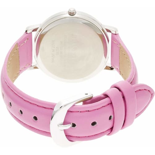 Citizen Q&Q Women's Analog Hello Kitty Watch with Waterproof Leather Strap, Made in Japan, 0017N003, Pink