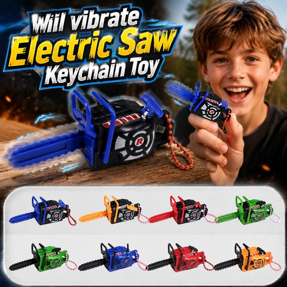 Pull Rope Power Saw Bag Pendant Clockwork Logging Saw Toy  Gift Toy Key Decor
