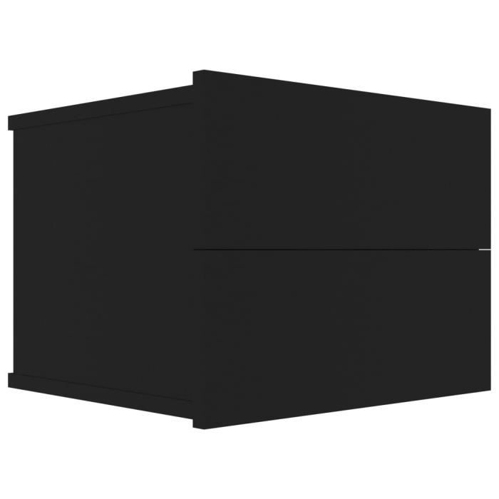 VidaXL Tables de chevet 2 pcs Noir 40 x 30 x 30 cm Aggloméré