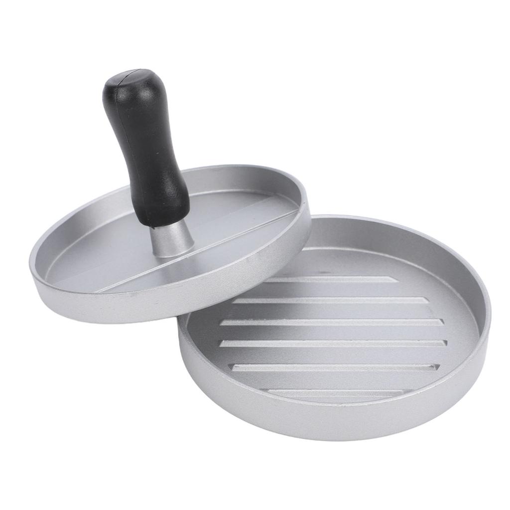 Hamburger Patty Maker Aluminum Alloy Round Burger Press Patty Mould with Detachable Handle for Kitchen Tool