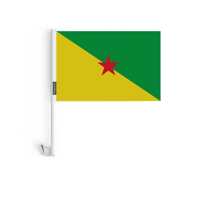 Drapeau Voiture Guyane 20 Pièces 14 X 21 Cm