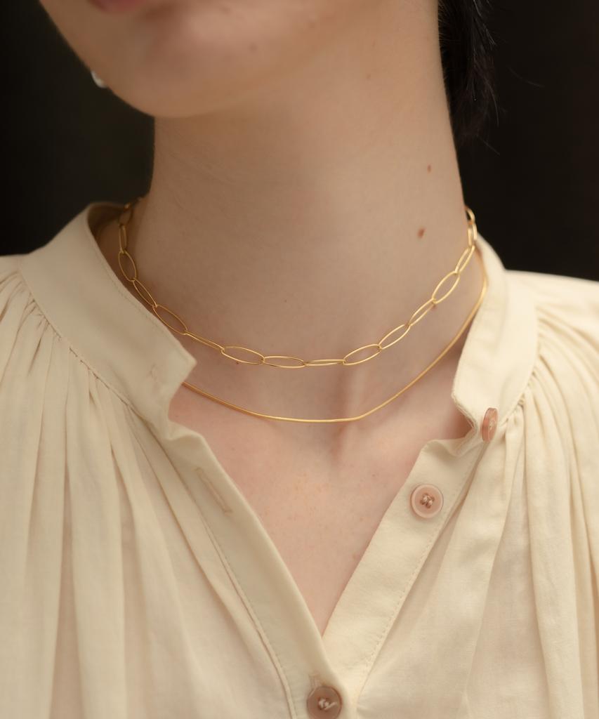 Novice Tokyo Simple Chain Necklace 2 Set / Gold
