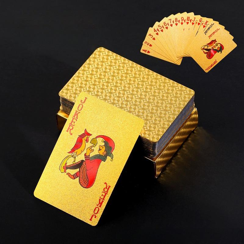 Gold Waterproof Playing Cards - Poker Deck for Parties and Games