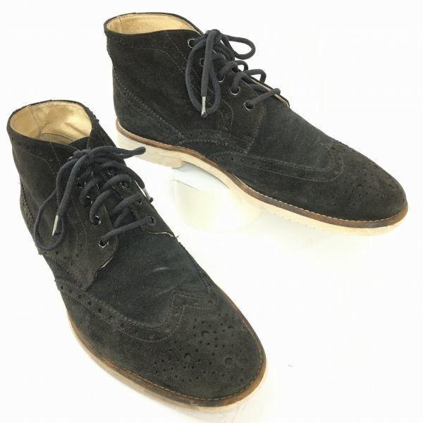 

BEAUTY & YOUTH UNITED ARROWS Size 41 (25.5-26.5) Italy Made Suede Short Chukka Boots Black
