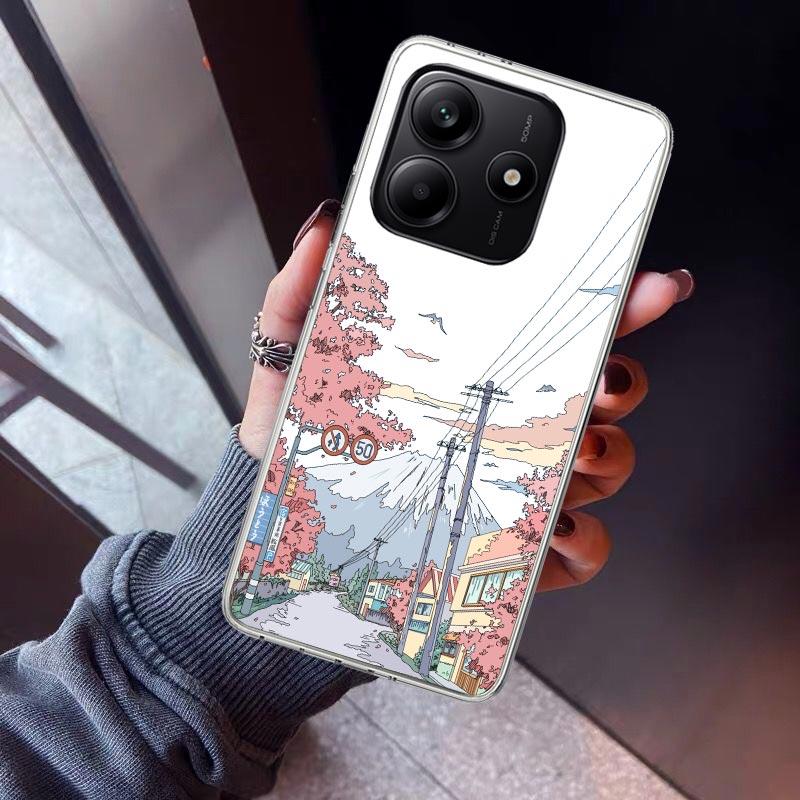 Anime Aesthetic Scenery Phone Case For Xiaomi Redmi Note 15 14 14S 13 12S 12 Pro Plus 11S 11 10S 10 4G Cover 11E 11T 5G Print Fu
