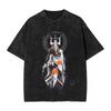 2026 New Bleach Kenpachi Zaraki Graphic‑Print Washed Unisex Loose Short‑Sleeve T‑Shirt, Retro Street‑Wear Summer Top T-shirt
