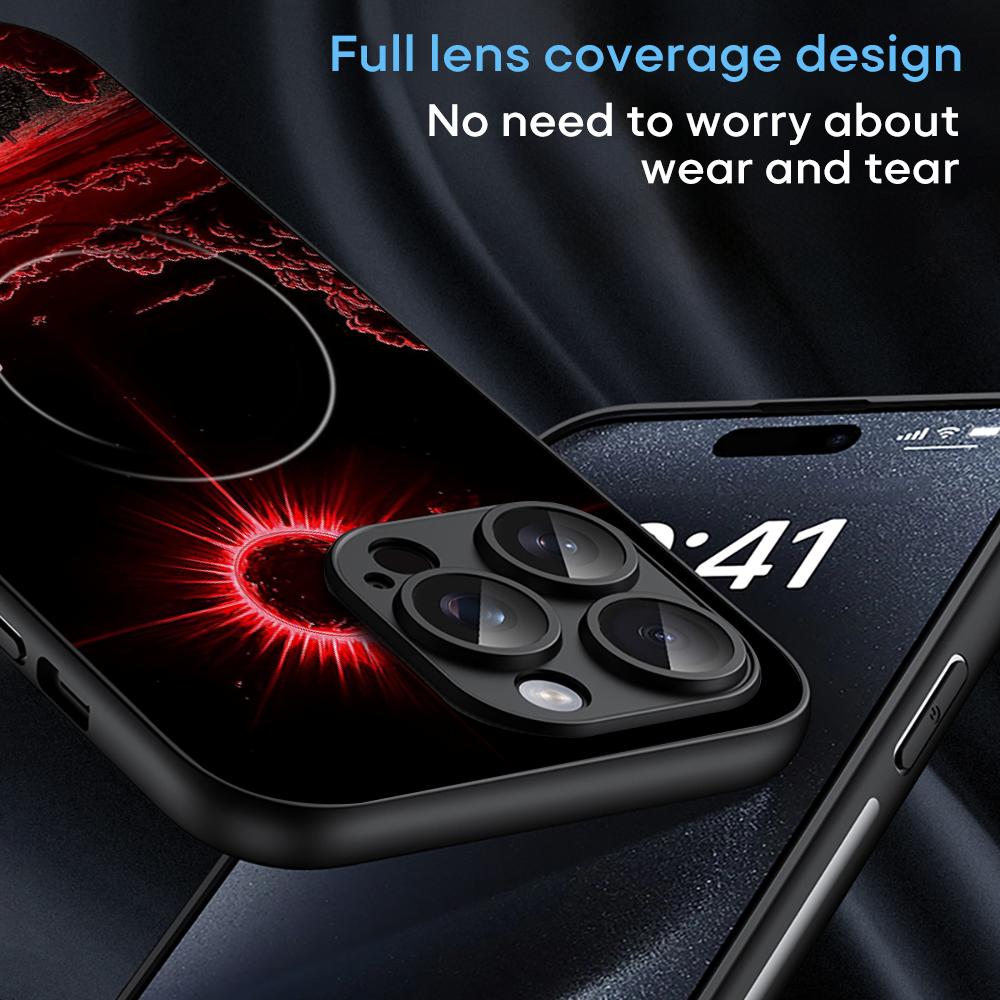 Sun Vintage Art Fashion Design Phone Case For iPhone 17 16 15 14 13 12 Plus Pro Max High-end Luxury Magsafe Sheepskin