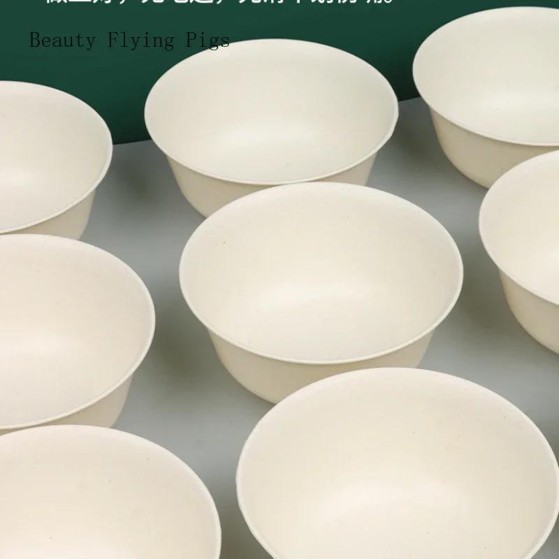 25PCS Disposable Rice Husk Bowl Thickened and Hard Food Grade Biodegradable Household Rice Bowl