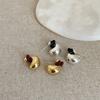 Niche High-End Bean Metal Stud Earrings Femininity Unique Personality Fashion Commuting Elegant Versatile Earrings