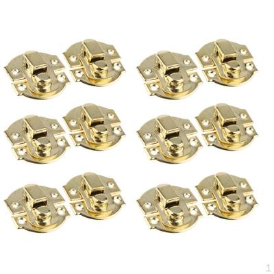 12 Stücke antike Schnalle Legierung Box Holz Schloss Handwerk Hardware gelb
