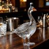 Unique Wine Bottle Design Goose Bird Shape Whiskey Decanter 3D Glass Animal