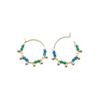 Boucles d'oreilles Luxenter en argent 925 et cristal bleu foncé finition or 18k - Dirad