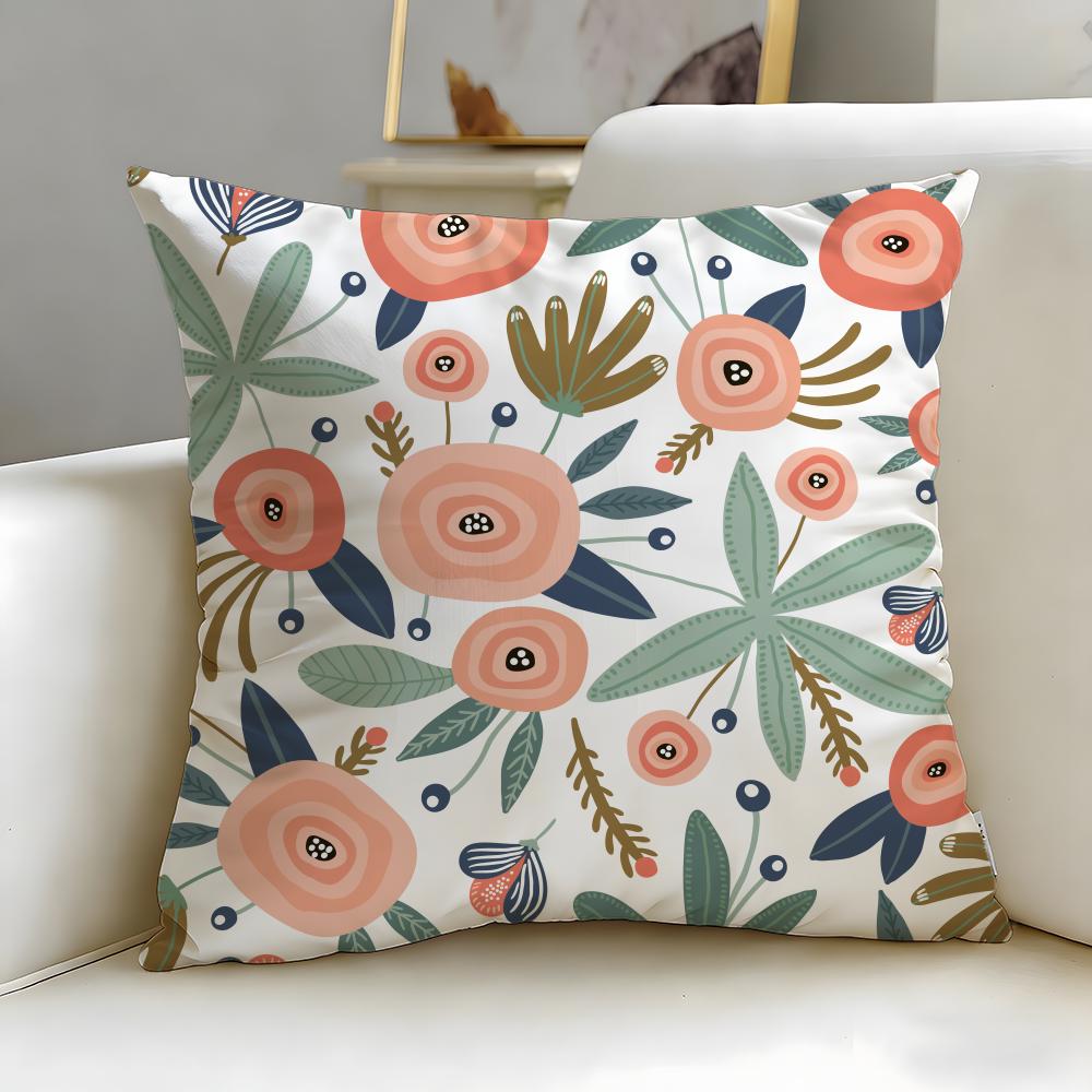 Klasyczny wzór Kwiatowa Poszewka na Poduszkę Miękka i Łatwa do Prania Poszewka na Poduszkę – Wszechstronna na Kanapę, Łóżko, Podróż i do Biura