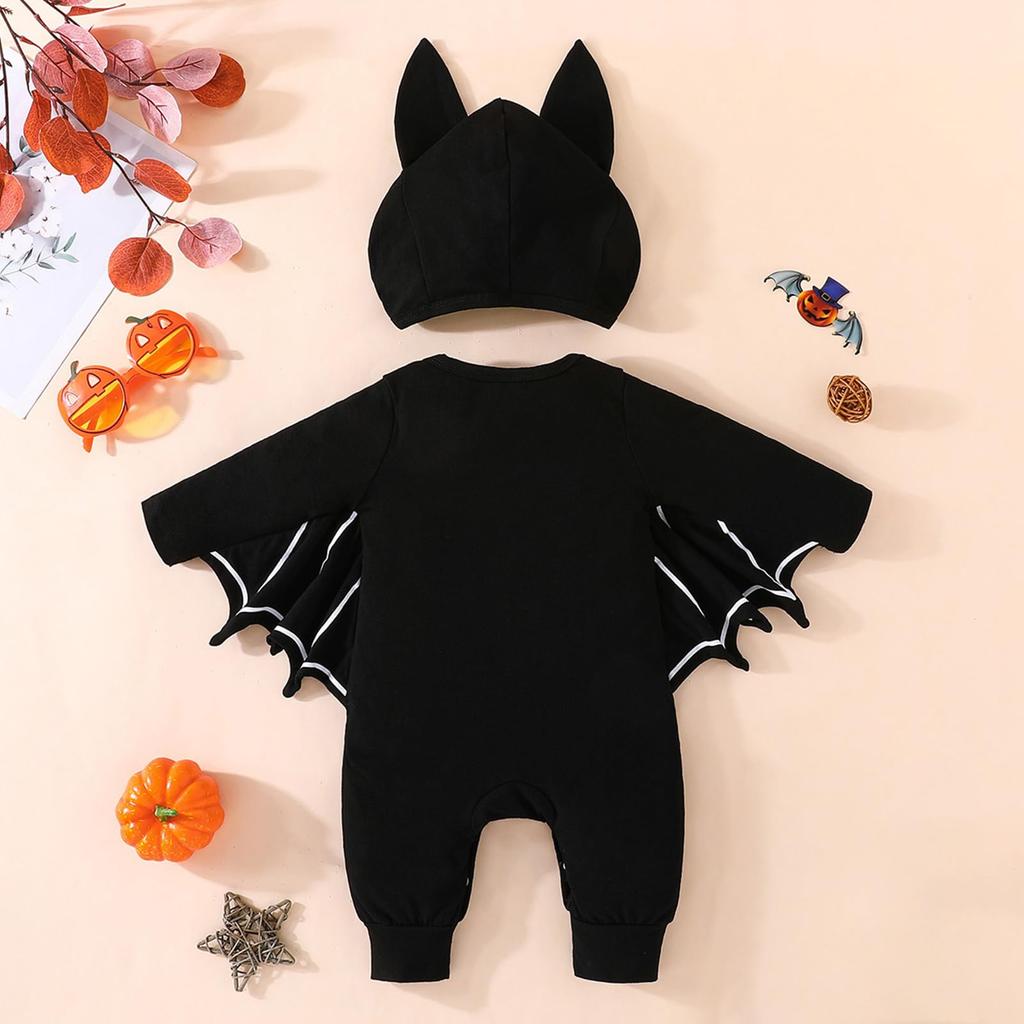 HarnyLoom Kids' Bat Costume, Baby Bat Pumpkin Devil Costume, Cute Cosplay for Boys and Girls, Perfect for Halloween Parties, Christmas, Events,