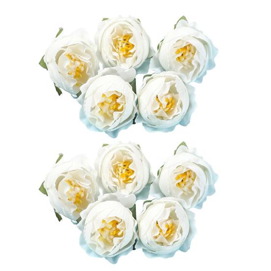 

10 шт. 4,5 см легкої штучної голови троянди 3D Креативний красивий корсаж Штучна квітка