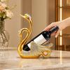 Schwan Weinflaschenhalter Harzkunst Weinregal für Tischplatte