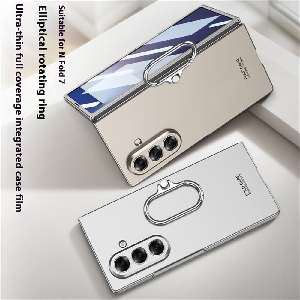 GKK For Samsung Galaxy Z Fold7 5G Case Oval Kickstand Hard PC Phone Back Cover with Small Film