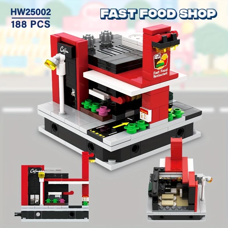 Mini Miasto Sklep Ulica Widok Budowle Model Symulacja Architektura Kolekcja Cząstki Budowlane Klocki Zabawka