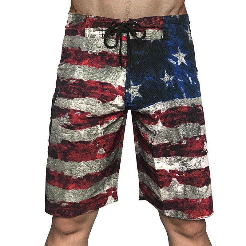 2024 Summer Men's Quick-Dry Eagle Print Beach Shorts