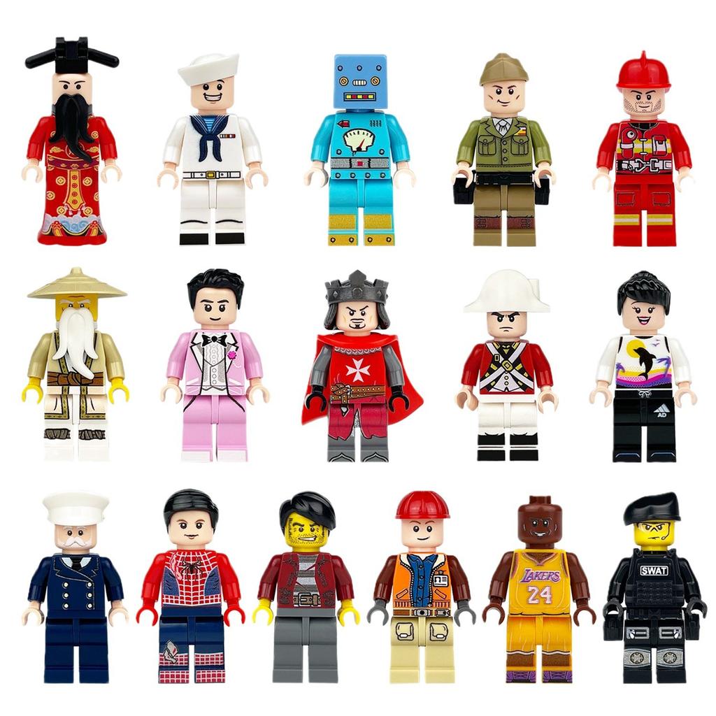 M8106 Stavebnice Miniaturní Policista Bůh Bohatství Voják Pirát Robot Hračka Sada