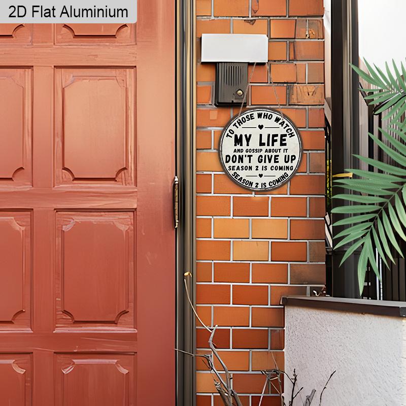2D Flach 1 Stück Vintage Inspirierende Aluminium Hängeschild, "Für diejenigen, die mein Leben beobachten" Schriftzug Schild, Schlafzimmer Dekor, Büro Dekor, perfektes Geschenk für