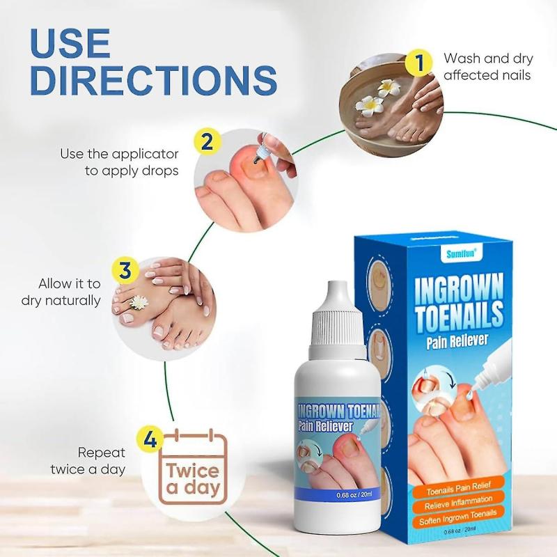 Ingrown Toenail Treatment Extra Strong, 20ml Ingrown Toenail Drop, Cuticle Care Oil for Ingrown Toenails, Fungal Nail Treatment