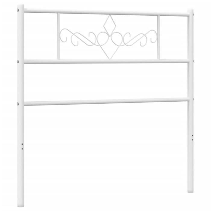 VidaXL White Metal Headboard 75 Cm 355342