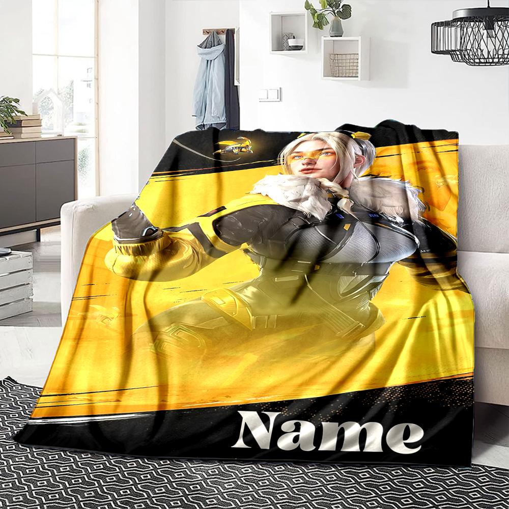 Custom Name Call Duty Mobile Blanket for Couch & Bed, Plush Cozy Fuzzy Blanket Super Soft & Warm Blankets for Fall and Winter. 0908162