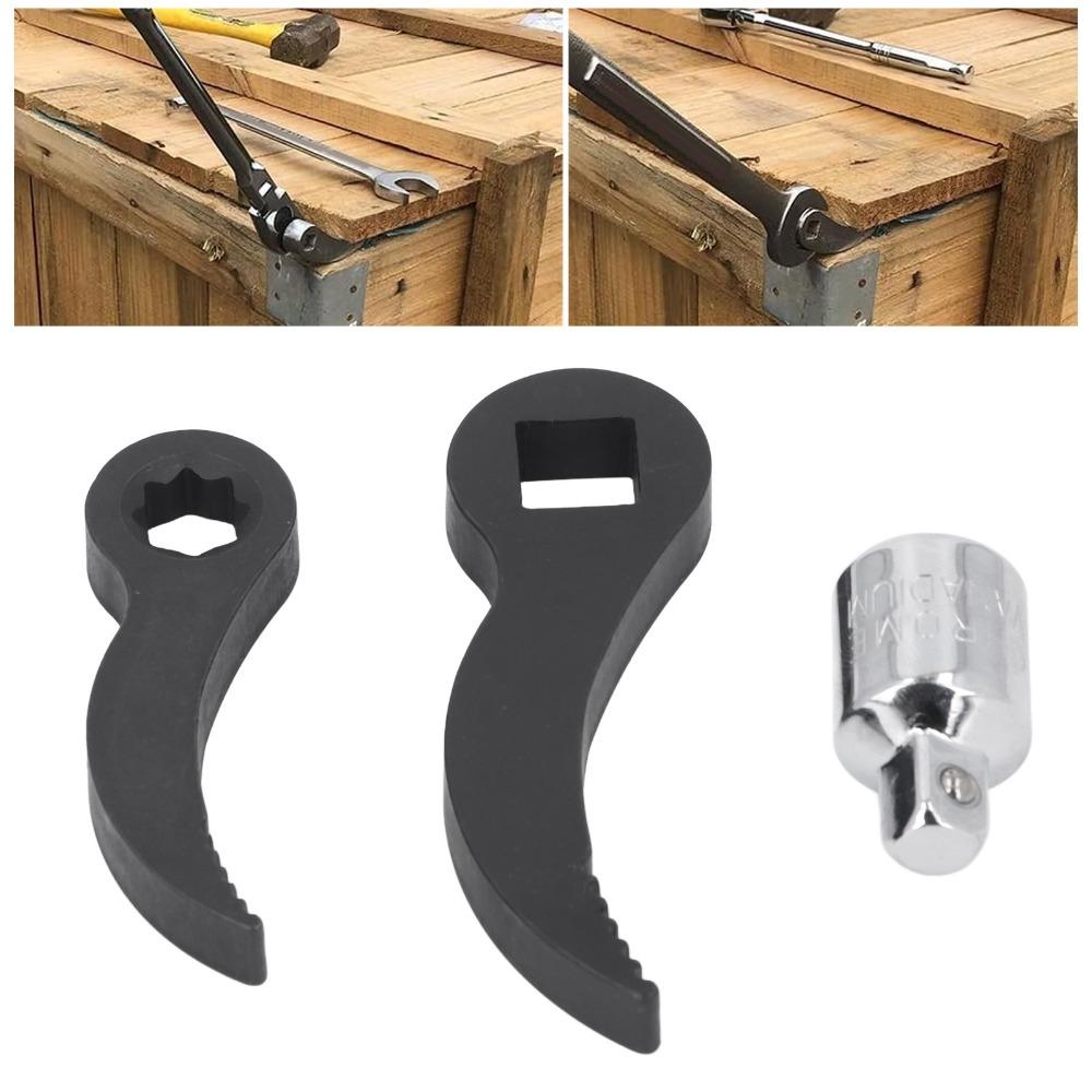1/2in Square Serrated Adapter Pry Bar CR  Steel Crown Adapter Head Tool  Tight Spaces
