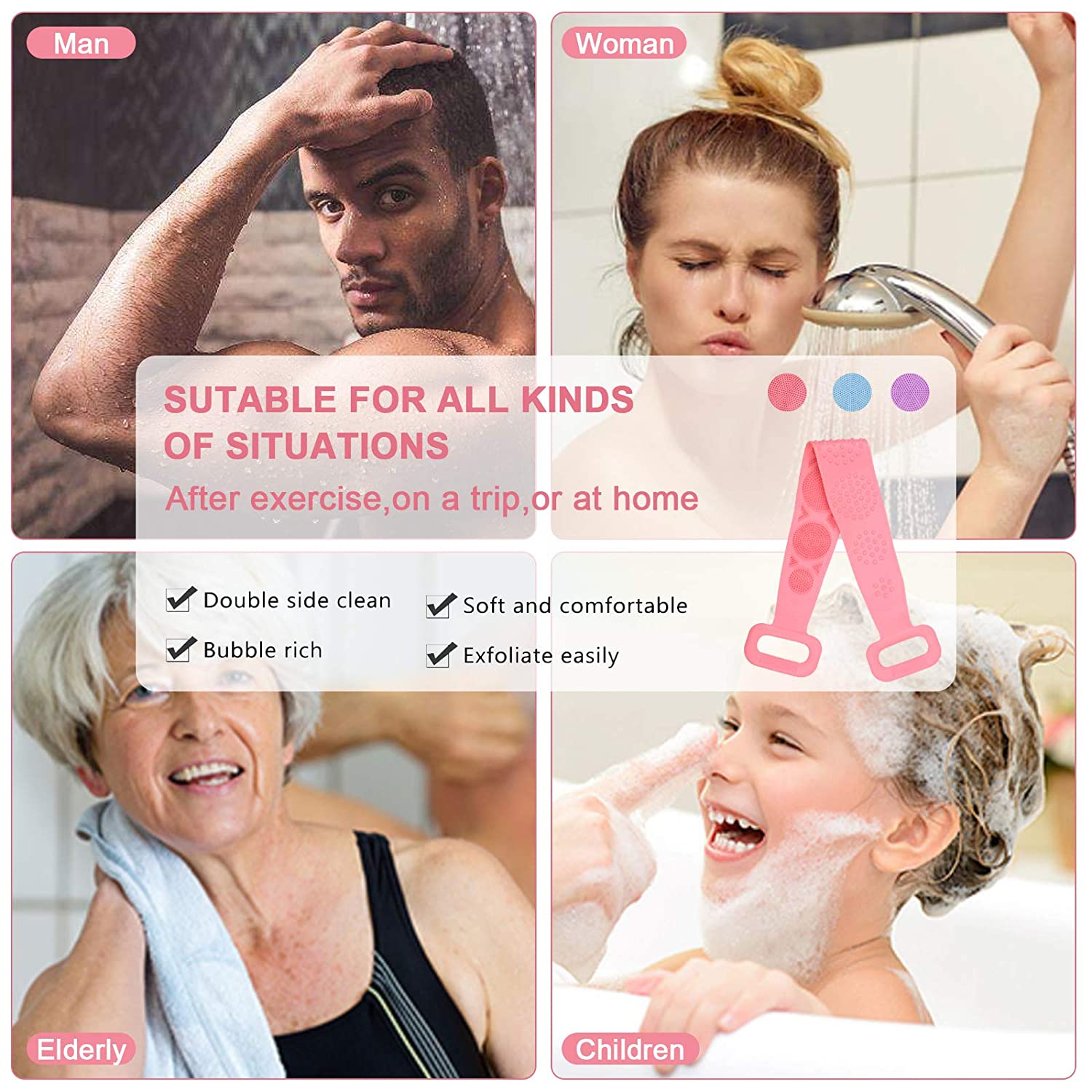 Силиконовая щетка для ванны — фото 6