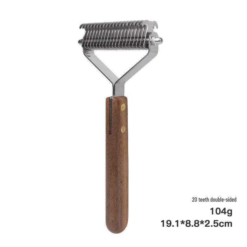 Solid Wood Antique Pet Comb for Cat and Dog Grooming