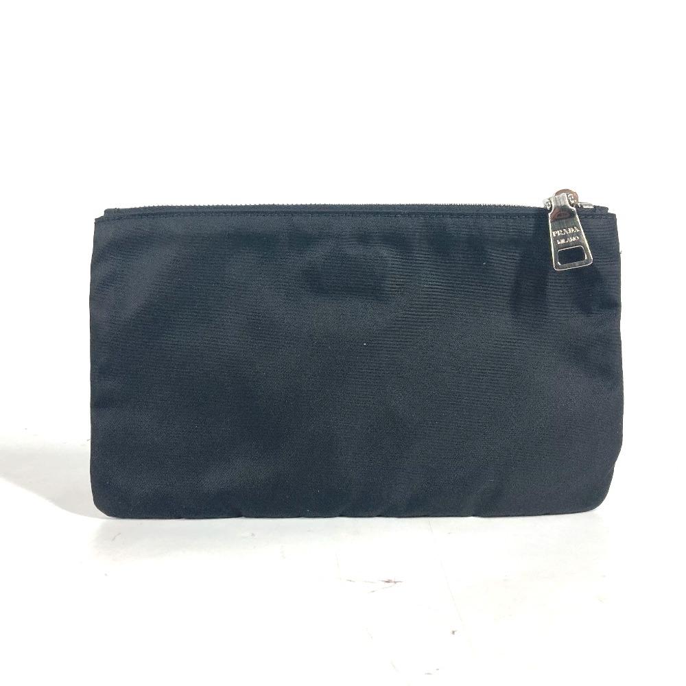 PRADA 2M1214 Makeup pouch Cosmetics Pouch Skull Clutch bag Pouch Nylon Black