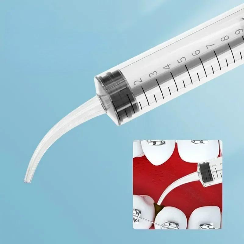 1/2/3 PCS 12ML Ear Wash Syringe Elbow Rubber Tube Earwax Cleaning Tool