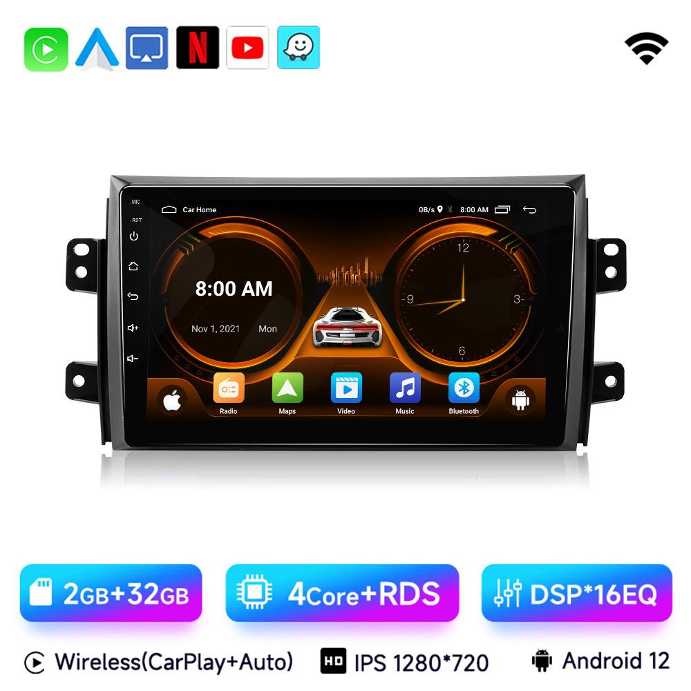 2 DIN Car Android 13 Car Radio Multimedia Video Player For Suzuki SX4 2006-2013 2 Din Carplay Auto Navigation GPS Radio Stereo