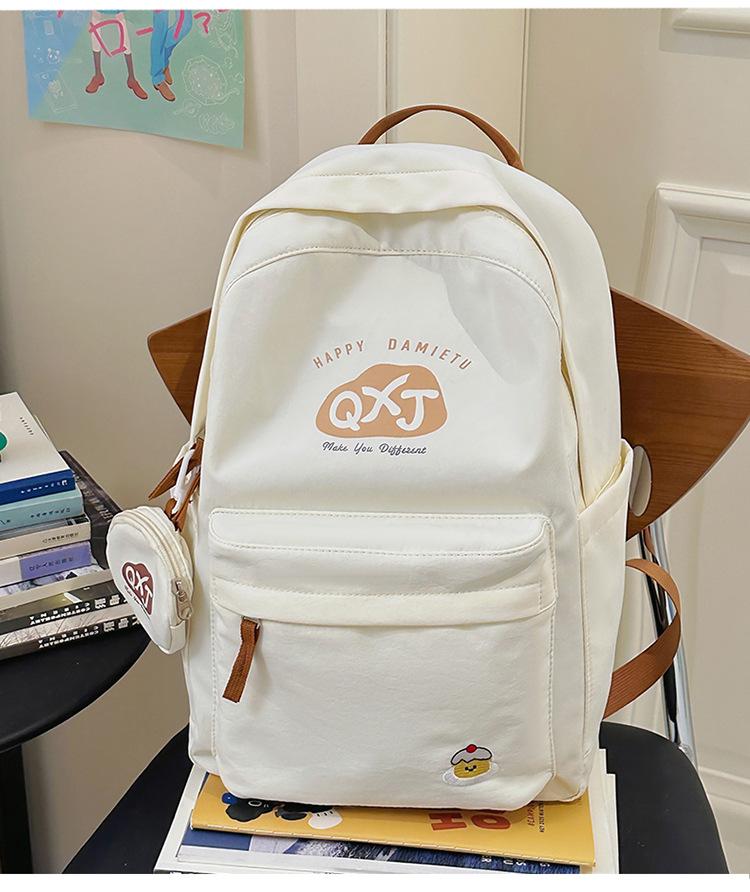 School bag for junior high school students, ultra-light and cute large-capacity school bag for leisure and travel, shoulder bag, niche and