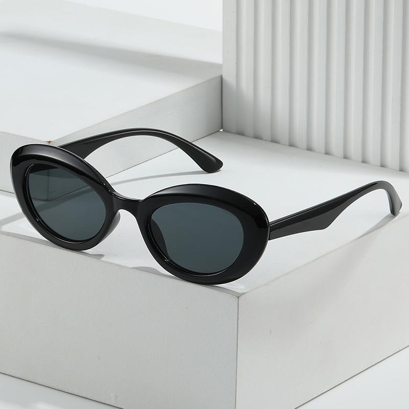 Winter Oval Sunglasses, Retro Simple Round Glasses, Personalized Versatile Y2K Sunglasses