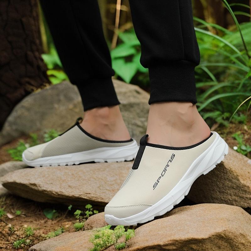Summer new slippers breathable and light casual shoes simple half-tray soft-soled slippers