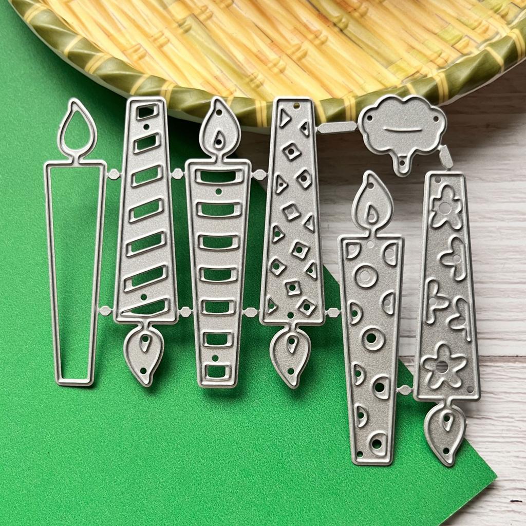 Candle Metal Cutting Dies Scrapbooking Stencil Die Cuts Card Embossing DIY Photo Album Template Mold Decoration Craft