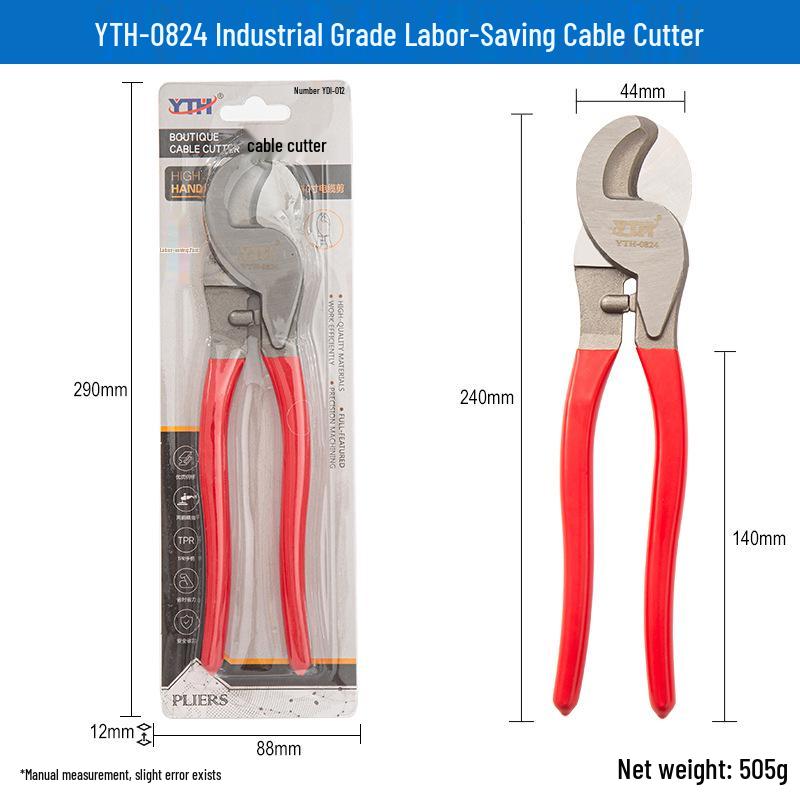 YTH Electric Cable & Wire Shears Pliers: Copper & Aluminum Cutting Tool for Electricians