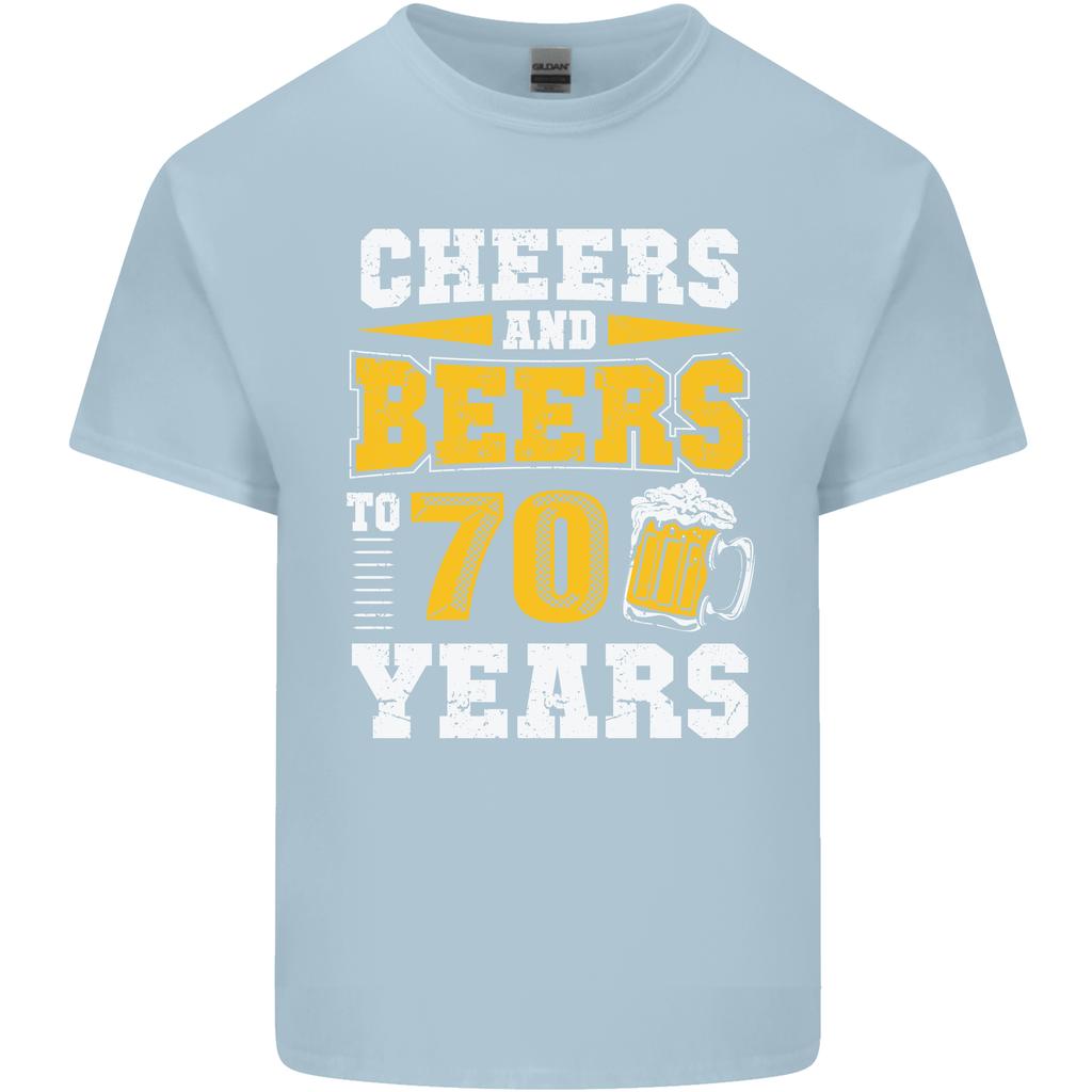 70th Birthday 70 Year Old Funny Alcohol Unisexs Light Cotton TShirt
